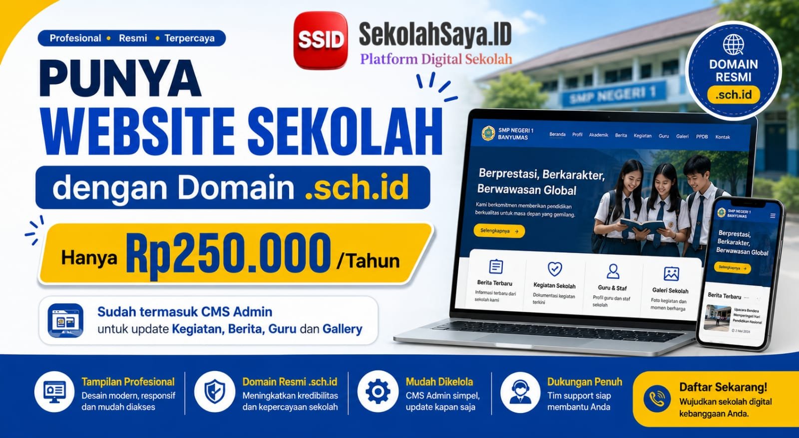Website Sekolah Domain SCH ID